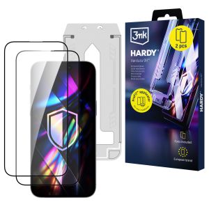 2× Tvrzené sklo s aplikátorem pro Apple iPhone 14 Pro – 3mk HARDY® Hardura 9H™