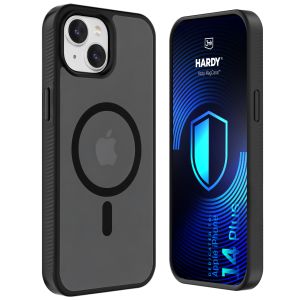 Kouřové pouzdro s MagSafe pro Apple iPhone 14 Plus – 3mk HARDY® Hazy MagCase™ Black