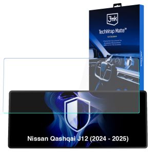 Matná ochranná fólie na displej navigace pro Nissan Qashqai J12 (2024 - 2025) – 3mk TechWrap Matte™ Center Display