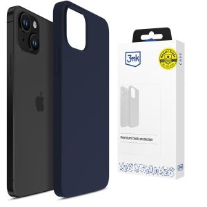 Silikonové pouzdro pro Apple iPhone 15 Plus - 3mk HARDY® Mellow Case™ Dark Blue