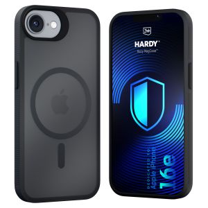Kouřové pouzdro s MagSafe pro Apple iPhone 16E/ iPhone 17E – 3mk HARDY® Hazy MagCase™ Black