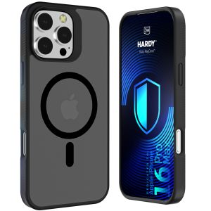 Kouřové pouzdro s MagSafe pro Apple iPhone 16 Pro Max – 3mk HARDY® Hazy MagCase™ Black