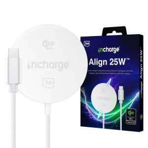 Indukční nabíječka 25W MagSafe Qi2.2 3mk incharge® Align 25W™ pro Android bílá