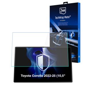 Matná ochranná fólie na displej navigace pro Toyota Corolla 2022-25 (10,5") – 3mk TechWrap Matte™ Center Display