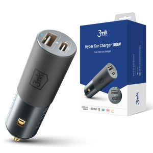 Autonabíječka PD QC PPS USB-C USB-A 3mk Hyper Car Charger 100W