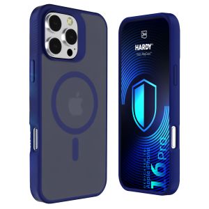 Kouřové pouzdro s MagSafe pro Apple iPhone 16 Pro – 3mk HARDY® Hazy MagCase™ Blue