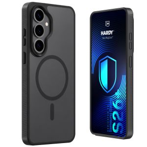 Kouřové pouzdro s MagSafe pro Samsung Galaxy S26+ – 3mk HARDY® Hazy MagCase™ Black