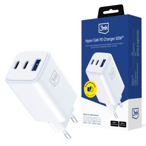 USB-C USB-A síťová nabíječka 3mk Hyper GaN PD Charger 65W™