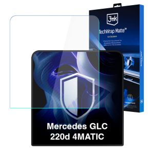 Matná ochranná fólie na displej navigace pro Mercedes GLC 220d 4MATIC – 3mk TechWrap Matte™ Center Display