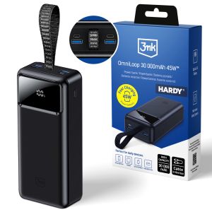Powerbank USB-C USB-A Power Delivery 3mk HARDY® OmniLoop 30 000mAh 45W™