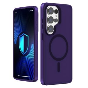 Kouřové pouzdro s MagSafe pro Samsung Galaxy S25 Ultra – 3mk HARDY® Hazy MagCase™ Purple