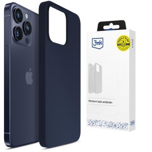 Silikonové pouzdro pro Apple iPhone 15 Pro Max - 3mk HARDY® Mellow Case™ Dark Blue