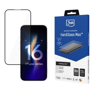 Vyztužené tvrzené sklo na Apple iPhone 16 Plus - 3mk HardGlass Max