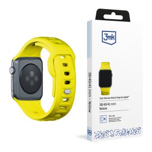 Pasek na 38/40/41/42 mm Yellow (small) - 3mk silikonový hodinkový pásek