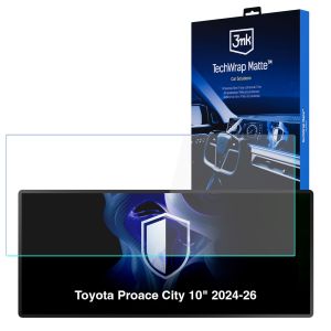 Matná ochranná fólie na displej navigace pro Toyota Proace City 10" (2024 - 2026) – 3mk TechWrap Matte™ Center Display