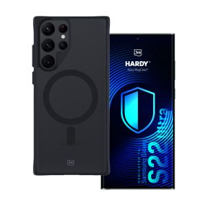 Kouřové pouzdro s MagSafe pro Samsung Galaxy S22 Ultra 5G – 3mk HARDY® Hazy MagCase™ Black