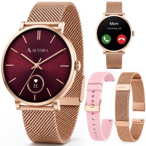 Dámské chytré hodinky s AMOLED displejem a funkcí volání 3mk Altora™ Vivid Lady