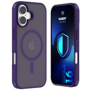 Kouřové pouzdro s MagSafe pro Apple iPhone 16 – 3mk HARDY® Hazy MagCase™ Purple