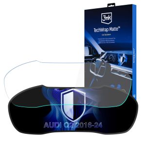 Matná ochranná fólie na displej přístrojového štítu pro AUDI Q2 2016-24 (Virtual Cockpit) - 3mk TechWrap Matte Cluster™