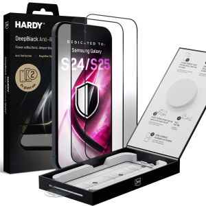 2x Sklíčko tvrzené antireflexní 9H na Samsung Galaxy S24/S25 - 3mk HARDY® DeepBlack Anti-Reflective Glass™