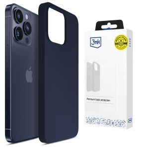 Silikonové pouzdro pro Apple iPhone 15 Pro - 3mk HARDY® Mellow Case™ Dark Blue