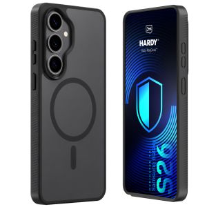 Kouřové pouzdro s MagSafe pro Samsung Galaxy S26 – 3mk HARDY® Hazy MagCase™ Black