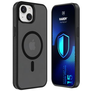Kouřové pouzdro s MagSafe pro Apple iPhone 15 – 3mk HARDY® Hazy MagCase™ Black