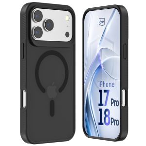 Kouřové pouzdro s MagSafe pro Apple iPhone 17 Pro/ 18 Pro – 3mk HARDY® Hazy MagCase™ Black