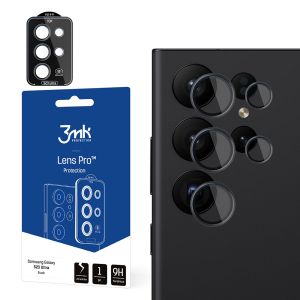 Tvrzené sklo na objektiv fotoaparátu pro Samsung Galaxy S23 Ultra - 3mk Lens Protection Pro Black