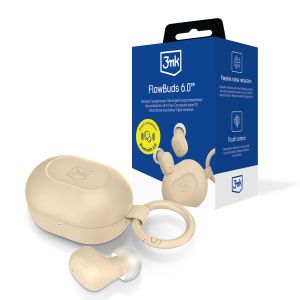 Bezdrátová sluchátka TWS 3mk FlowBuds 6.0™ Sand