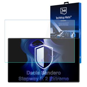 Matná ochranná fólie na displej navigace pro Dacia Sandero Stepway F. 2 Extreme – 3mk TechWrap Matte™ Center Display