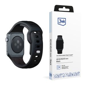 Pasek na 42/44/45/46/49 mm Black (big) - 3mk silikonový hodinkový pásek