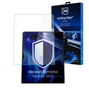 Matná ochranná fólie na displej navigace pro Renault Symbioz Techno 2025 – 3mk TechWrap Matte™ Center Display
