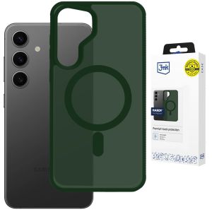 Kouřové pouzdro s MagSafe pro Samsung Galaxy S25 – 3mk HARDY® Hazy MagCase™ Green
