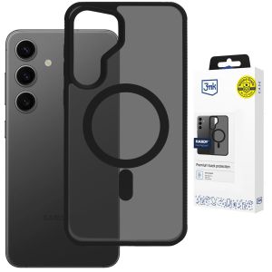 Kouřové pouzdro s MagSafe pro Samsung Galaxy S25+ – 3mk HARDY® Hazy MagCase™ Black
