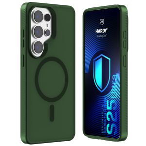 Kouřové pouzdro s MagSafe pro Samsung Galaxy S25 Ultra – 3mk HARDY® Hazy MagCase™ Green