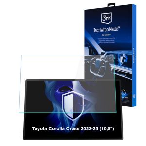 Matná ochranná fólie na displej navigace pro Toyota Corolla Cross 2022-25 (10,5") – 3mk TechWrap Matte™ Center Display