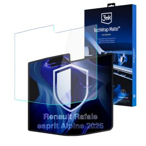 Matná ochranná fólie na displej navigace pro Renault Rafale esprit Alpine 2025 – 3mk TechWrap Matte™ Center Display