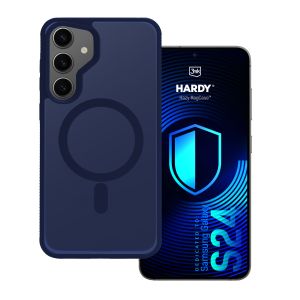 Kouřové pouzdro s MagSafe pro Samsung Galaxy S24 – 3mk HARDY® Hazy MagCase™ Blue