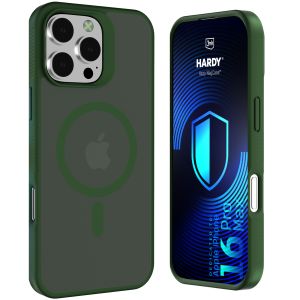 Kouřové pouzdro s MagSafe pro Apple iPhone 16 Pro Max – 3mk HARDY® Hazy MagCase™ Green
