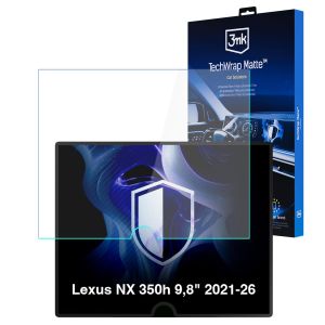 Matná ochranná fólie na displej navigace pro Lexus NX 350h 9,8" 2021-26 – 3mk TechWrap Matte™ Center Display