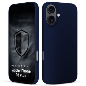 Silikonové pouzdro pro Apple iPhone 16 Plus - 3mk HARDY® Mellow Case™ Dark Blue