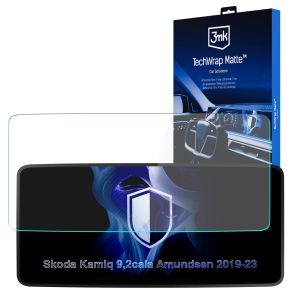 Matná ochranná fólie na displej navigace pro Skoda Kamiq Amundsen 2019-23 – 3mk TechWrap Matte™ Center Display