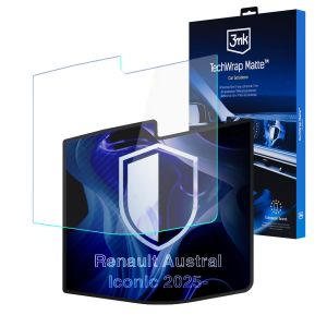 Matná ochranná fólie na displej navigace pro Renault Austral Iconic 2025- – 3mk TechWrap Matte™ Center Display