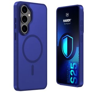 Kouřové pouzdro s MagSafe pro Samsung Galaxy S25 – 3mk HARDY® Hazy MagCase™ Blue