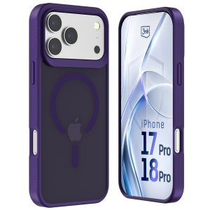 Kouřové pouzdro s MagSafe pro Apple iPhone 17 Pro/ 18 Pro – 3mk HARDY® Hazy MagCase™ Purple