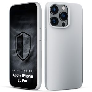 Silikonové pouzdro s MagSafe pro Apple iPhone 15 Pro - 3mk HARDY® Mellow MagCase™ Silver-White