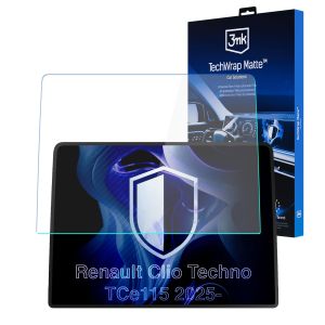 Matná ochranná fólie na displej navigace pro Renault Clio Techno TCe115 2025- – 3mk TechWrap Matte™ Center Display