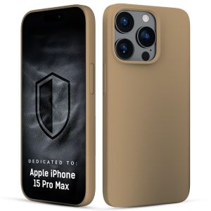 Silikonové pouzdro s MagSafe pro Apple iPhone 15 Pro Max - 3mk HARDY® Mellow MagCase™ Gold