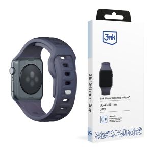 Pasek na 38/40/41/42 mm Gray (small) - 3mk silikonový hodinkový pásek